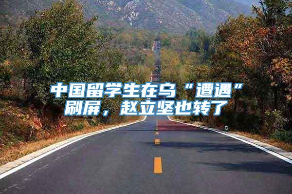 中国留学生在乌“遭遇”刷屏，赵立坚也转了