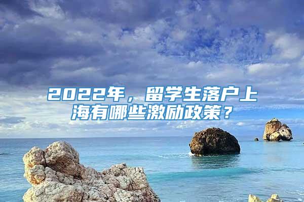 2022年，留学生落户上海有哪些激励政策？