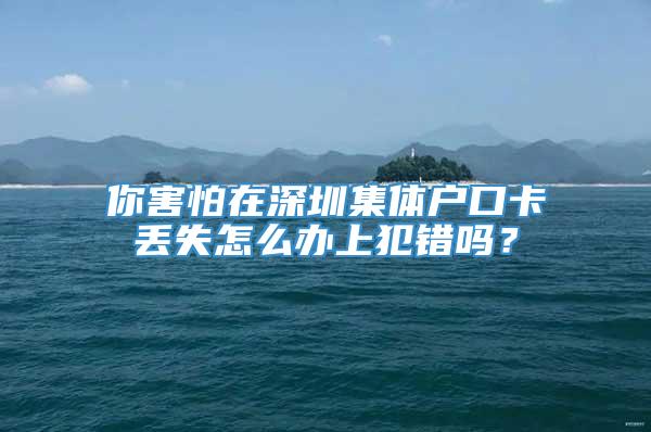 你害怕在深圳集体户口卡丢失怎么办上犯错吗？