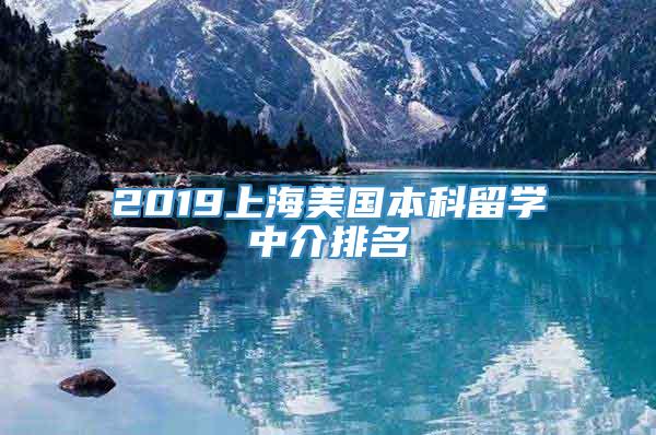 2019上海美国本科留学中介排名