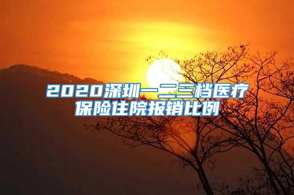 2020深圳一二三档医疗保险住院报销比例