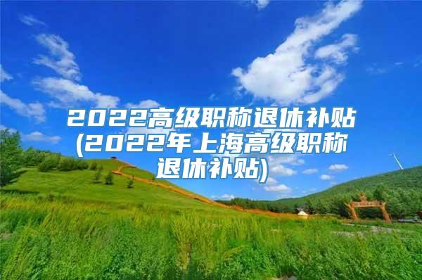 2022高级职称退休补贴(2022年上海高级职称退休补贴)