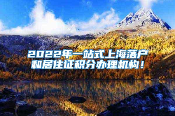 2022年一站式上海落户和居住证积分办理机构！