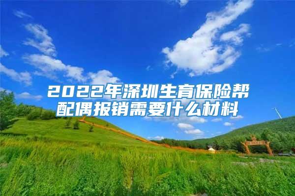 2022年深圳生育保险帮配偶报销需要什么材料