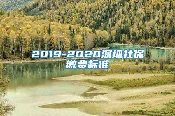 2019-2020深圳社保缴费标准