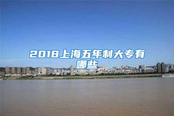 2018上海五年制大专有哪些