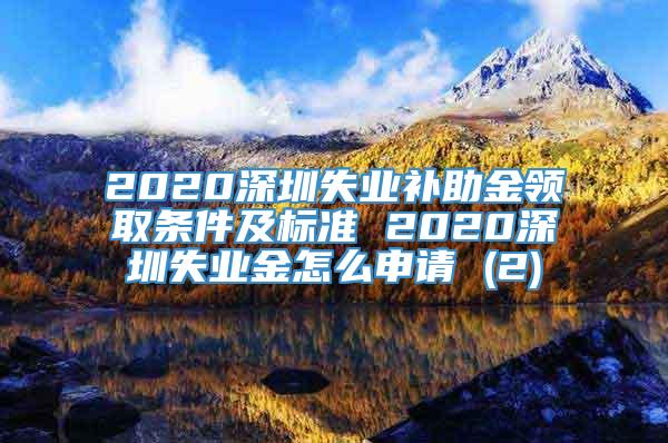 2020深圳失业补助金领取条件及标准 2020深圳失业金怎么申请 (2)