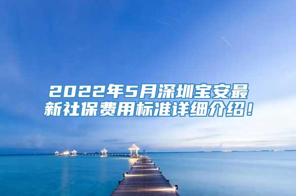 2022年5月深圳宝安最新社保费用标准详细介绍！