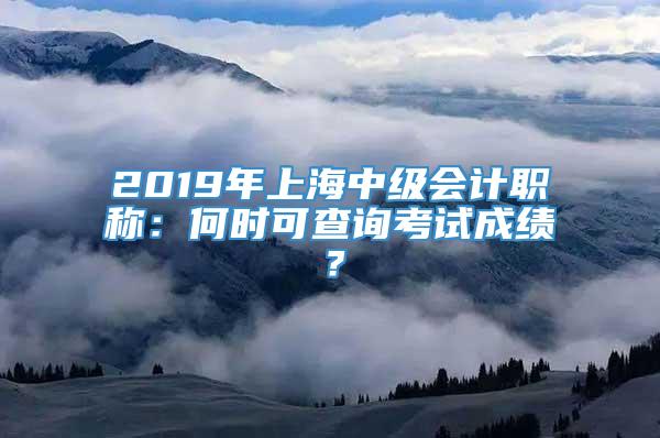 2019年上海中级会计职称：何时可查询考试成绩？