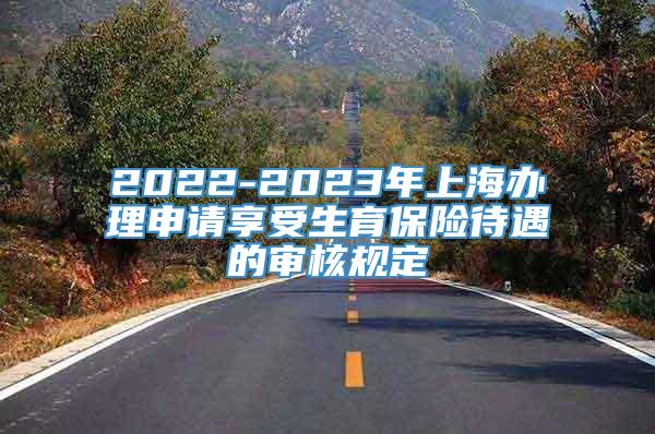 2022-2023年上海办理申请享受生育保险待遇的审核规定