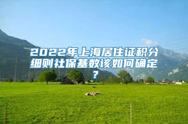 2022年上海居住证积分细则社保基数该如何确定？