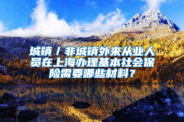 城镇／非城镇外来从业人员在上海办理基本社会保险需要哪些材料？