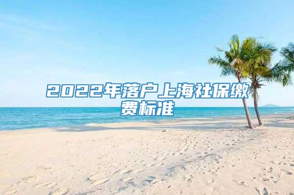 2022年落户上海社保缴费标准