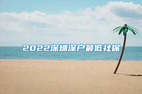 2022深圳深户最低社保