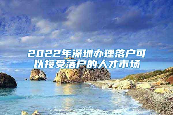 2022年深圳办理落户可以接受落户的人才市场