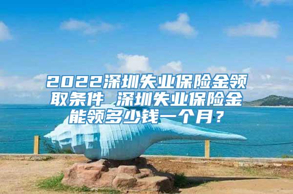 2022深圳失业保险金领取条件 深圳失业保险金能领多少钱一个月？