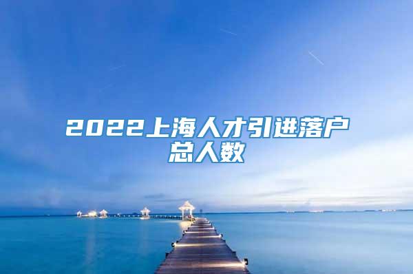 2022上海人才引进落户总人数