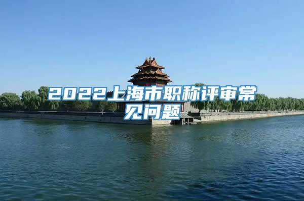 2022上海市职称评审常见问题