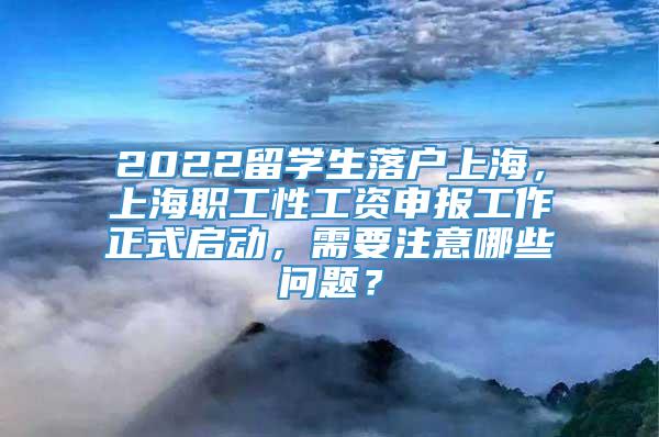 2022留学生落户上海，上海职工性工资申报工作正式启动，需要注意哪些问题？