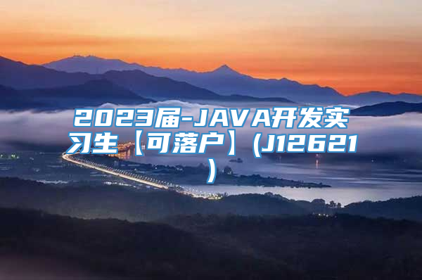 2023届-JAVA开发实习生【可落户】(J12621)