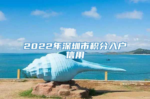 2022年深圳市积分入户信用