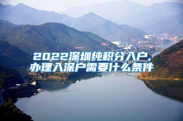 2022深圳纯积分入户,办理入深户需要什么条件