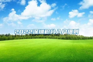 2022深圳积分入户细则