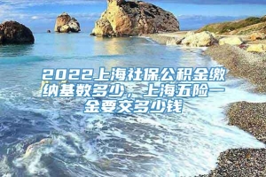 2022上海社保公积金缴纳基数多少，上海五险一金要交多少钱