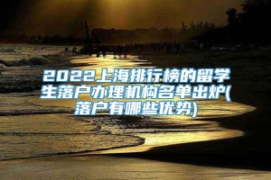 2022上海排行榜的留学生落户办理机构名单出炉(落户有哪些优势)