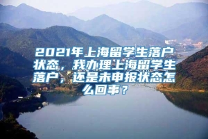 2021年上海留学生落户状态，我办理上海留学生落户，还是未申报状态怎么回事？