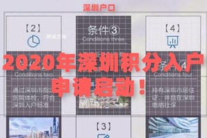 2020年深圳积分入户申请启动！一共有10000个名额