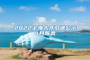 2022上海人才引进公示4月陈武