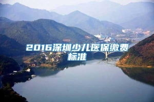 2016深圳少儿医保缴费标准