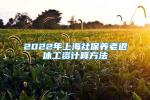 2022年上海社保养老退休工资计算方法
