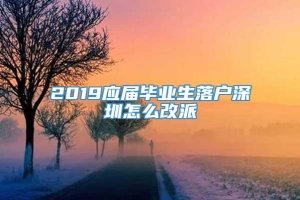 2019应届毕业生落户深圳怎么改派
