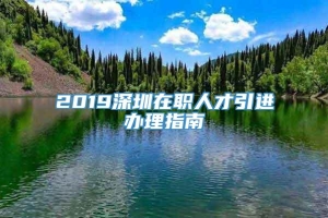 2019深圳在职人才引进办理指南