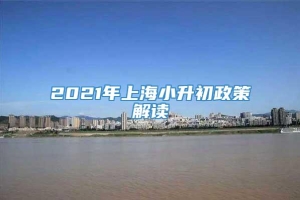 2021年上海小升初政策解读