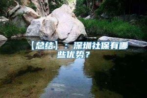 【总结】：深圳社保有哪些优势？