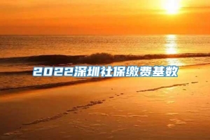 2022深圳社保缴费基数