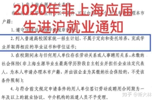 2020年非全日制应届研究生（国家统招）落户上海？？？