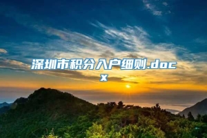 深圳市积分入户细则.docx