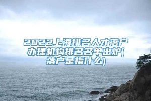 2022上海排名人才落户办理机构排名名单出炉(落户是指什么)