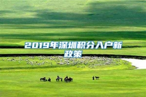 2019年深圳积分入户新政策