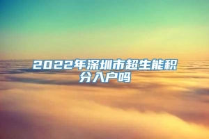 2022年深圳市超生能积分入户吗