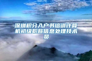 深圳积分入户书培训计算机初级职称信息处理技术员