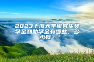 2023上海大学研究生奖学金和助学金有哪些，多少钱？