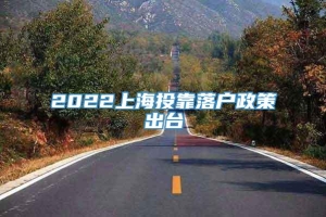 2022上海投靠落户政策出台