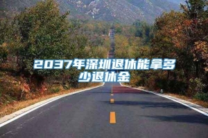 2037年深圳退休能拿多少退休金