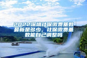 2022深圳社保缴费基数最新是多少，社保缴费基数能自己调整吗