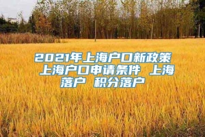 2021年上海户口新政策 上海户口申请条件 上海落户 积分落户